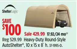 Canadian Tire Heavy-Duty Round-Style AutoShelter , 10 x 15 x 8´ h offer