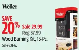 Canadian Tire Weller Wood Burning Kit, 15-Pc offer