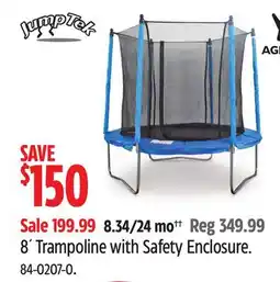 Canadian Tire 8´ Trampoline with Safety Enclosure offer