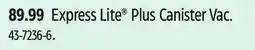 Canadian Tire Express Lite Plus Canister Vac offer