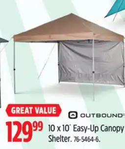 Canadian Tire 10 x 10´ Easy-Up Canopy Shelter offer