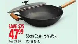 Canadian Tire 32cm Cast-Iron Wok offer