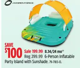 Canadian Tire 6-Person Inflatable Party Island with Sunshade offer