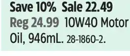 Canadian Tire 10W40 Motor Oil offer