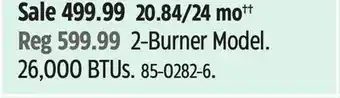 Canadian Tire Vermont Castings 2-Burner Model offer