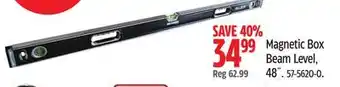 Canadian Tire Magnetic Box Beam Level, 48˝ offer