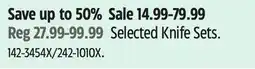 Canadian Tire Selected Knife Sets offer