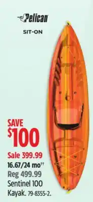 Canadian Tire Pelican Sentinel 100 Kayak offer