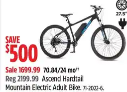Canadian Tire Ascend Hardtail Mountain Electric Adult Bike offer