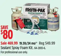 Canadian Tire Sealant Spray Foam Kit offer