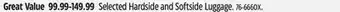 Canadian Tire Outbound Selected Hardside and Softside Luggage offer