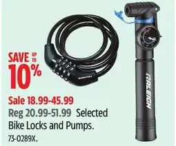 Canadian Tire Selected Bike Locks and Pumps offer