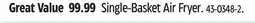 Canadian Tire Single-Basket Air Fryer offer