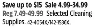 Canadian Tire Selected Cleaning Supplies offer