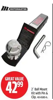 Canadian Tire 2 Ball Mount Kit with Pin & Clip offer