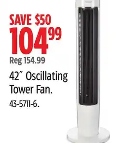 Canadian Tire 42˝ Oscillating Tower Fan offer