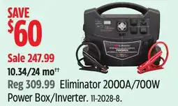 Canadian Tire MotoMaster Eliminator 2000A/700W Power Box/Inverter offer