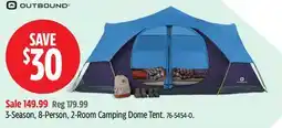 Canadian Tire 3-Season, 8-Person, 2-Room Camping Dome Ten offer