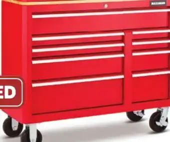 Canadian Tire 9-Drawer Tool Cabinet with Built-In Power Bar and USB, Solid Wood Top offer
