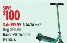 Canadian Tire Razor E90 Scooter offer