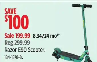Canadian Tire Razor E90 Scooter offer