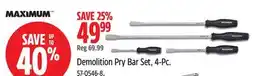 Canadian Tire Maximum Demolition Pry Bar Set offer