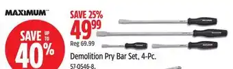 Canadian Tire Maximum Demolition Pry Bar Set offer