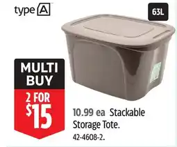 Canadian Tire Stackable Storage Tote offer