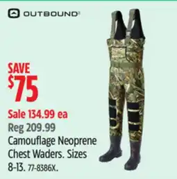 Canadian Tire Outbound Camouflage Neoprene Chest Waders offer