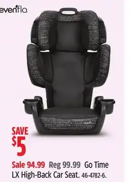 Canadian Tire Evenflo Go Time LX High-Back Car Seat offer