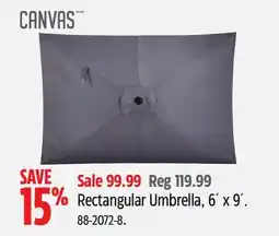 Canadian Tire CANVAS Rectangular Umbrella offer