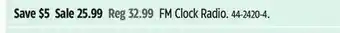 Canadian Tire FM Clock Radio offer
