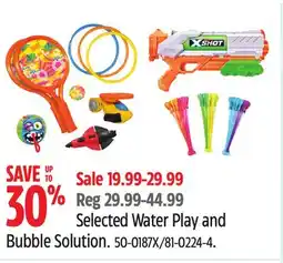 Canadian Tire Selected Water Play and Bubble Solution offer