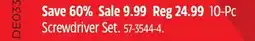 Canadian Tire Screwdriver Set offer