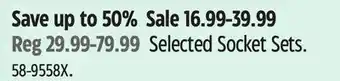 Canadian Tire Selected Socket Sets offer
