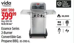 Canadian Tire Essence Series 2-Burner Convertible Gas Propane BBQ offer
