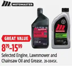 Canadian Tire Selected Engine, Lawnmower and Chainsaw Oil and Grease offer