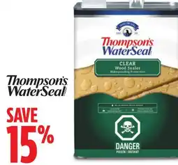 Canadian Tire Thompson's Selected Wood Sealer and Stains offer