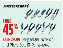 Canadian Tire Wrench and Pliers Set, 10-Pc offer