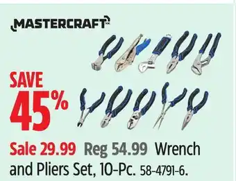 Canadian Tire Wrench and Pliers Set, 10-Pc offer