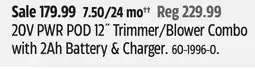 Canadian Tire Mastercraft 20V PWR POD 12 Trimmer offer