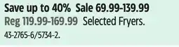 Canadian Tire Selected Fryers offer