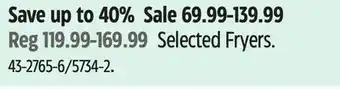 Canadian Tire Selected Fryers offer