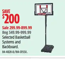 Canadian Tire Selected Basketball Systems and Backboard offer