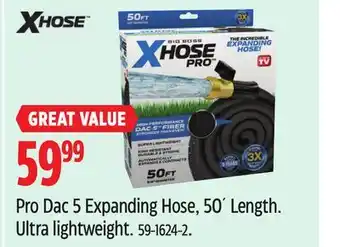 Canadian Tire Xhose Pro Dac 5 Expanding Hose, 50´ Length offer