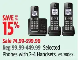 Canadian Tire Selected Phones with 2-4 Handsets offer