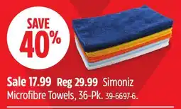 Canadian Tire Simoniz Microfibre Towels, 36-Pk offer