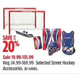 Canadian Tire Sherwood Selected Street Hockey Accessories offer