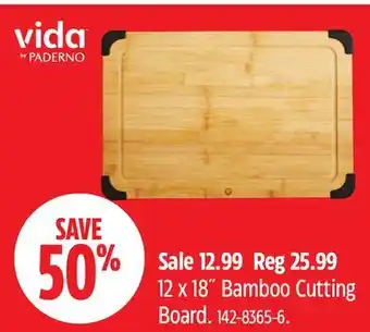 Canadian Tire 12 x 18˝ Bamboo Cutting Board offer