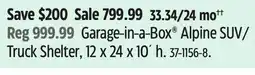 Canadian Tire Garage-in-a-Box Alpine SUV/ Truck Shelter offer